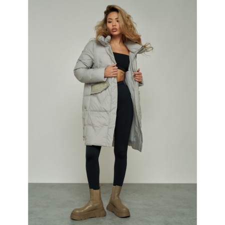 Coat insulated winter female, size 52, color gray-16