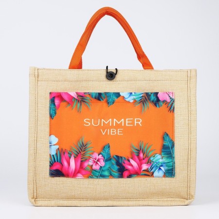 Bag Women's Beach "Summer Vaib", 35x30x14 cm-3