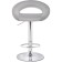Baric stool OAZIS Metal/velor, chrome/gray 51x50x77 cm