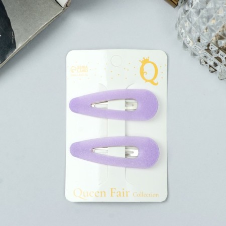 Invisibility for hair "Adeli" (set 2 pcs) shine of classic, 5 cm, lilac