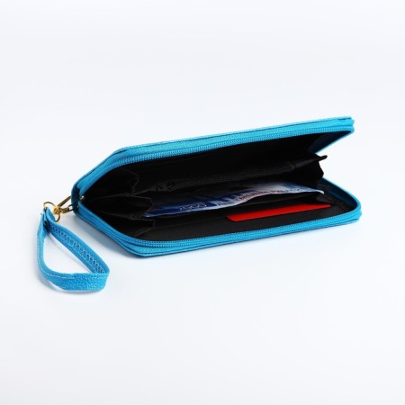 Women's wallet with lightning, blue color-3