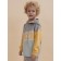 Sweatshirt for boys, height 134 cm, gray color