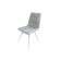 Fred chair, supports Metal white, velor, beige color Veltso 16
