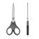 Scissors Erichkrause Megapolis, 18 cm, with an improved 4D swoops, do not rust, pens with rubber inserts, gray-black