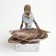 Souvenir Polystone stand "African" silver circles 20x12x30 cm