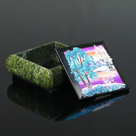 The box with the landscape "Winter", stone baby, coil-1