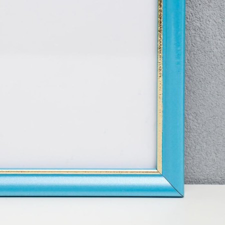 Photo frame plastic 40x50 cm, blue with gold (plastic screen)-1