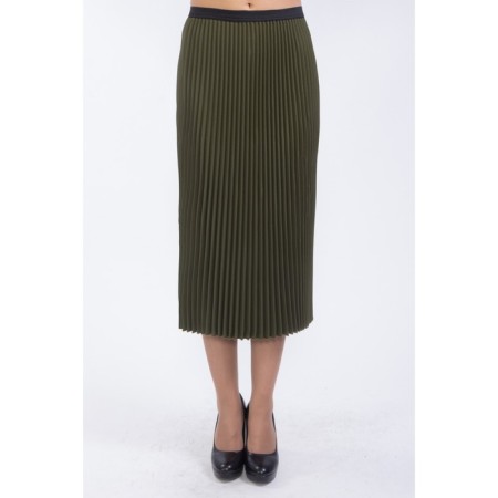 Female skirt, size 44, green color-2