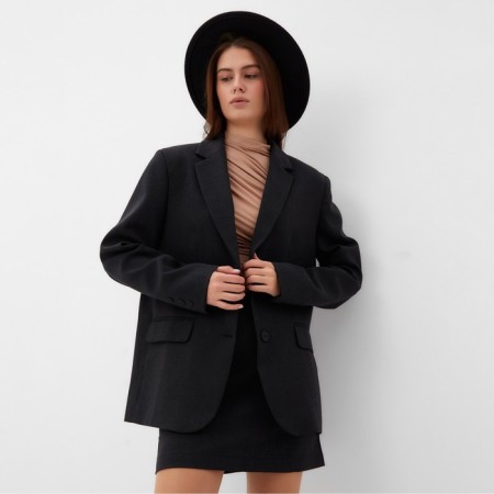 Women's jacket with buttons on the back MIST, R.L-XL, black-4