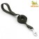 Two -layer leash with reinforced carbine, 1.2 m x 2.5 cm, green