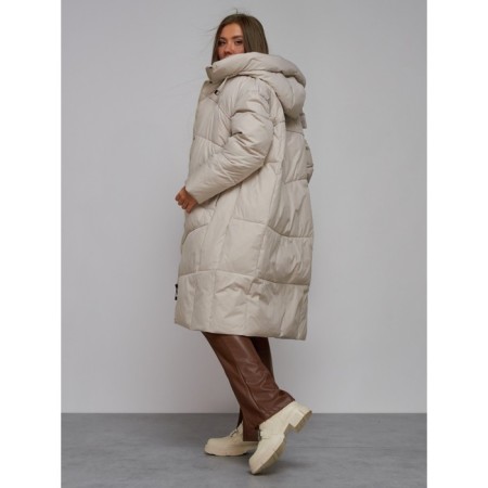Coat insulated winter feminine, size 48, color light gray-16