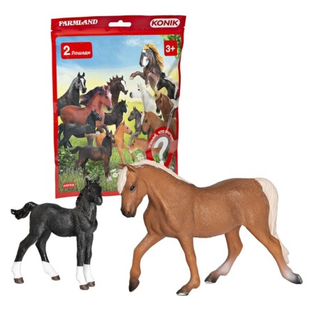 Konik figures “Horses with foals”, 2 pcs, mix-1