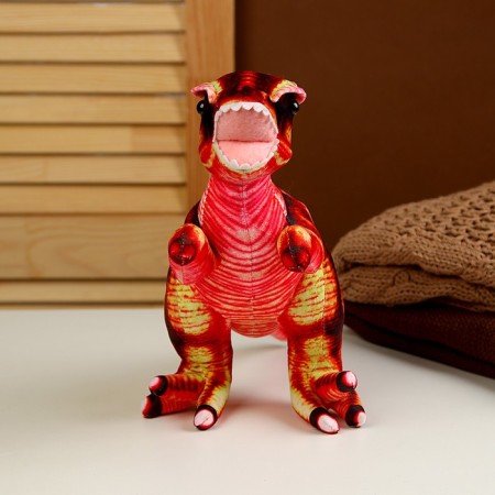 Soft toy "dinosaur", 32 cm, red color-1