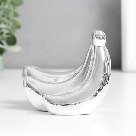 Souvenir Ceramics "Broof Bananas" silver 8x7.5x7.5 cm-1