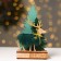 New Year's decor with backlight "Christmas trees and a deer with a bell" 6 × 4 × 19.5 cm, green
