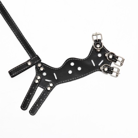 Muzzle of pressed leather adjustable, No. 1, DN 4.5 cm, ohm 13-20 cm, black-7