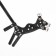 Muzzle of pressed leather adjustable, No. 1, DN 4.5 cm, ohm 13-20 cm, black