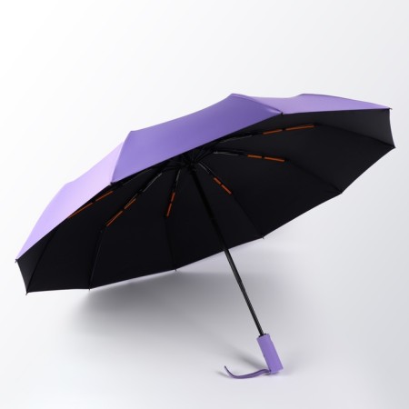 Automatic automatic umbrella, 3 additions, 10 spokes, r = 51 cm, purple color-2