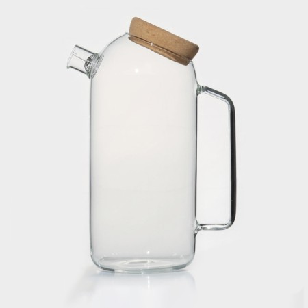 Glass jug with a cork cover Bellatenero "Eco", 1.8 l, 17 × 10.5 × 22 cm