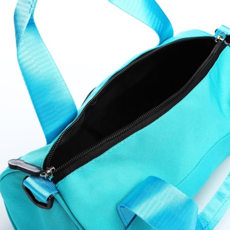 Youth bag with zipper, turquoise color-5