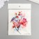 Tattoo on the body color "Birds on a pink bush" 12x10.5 cm