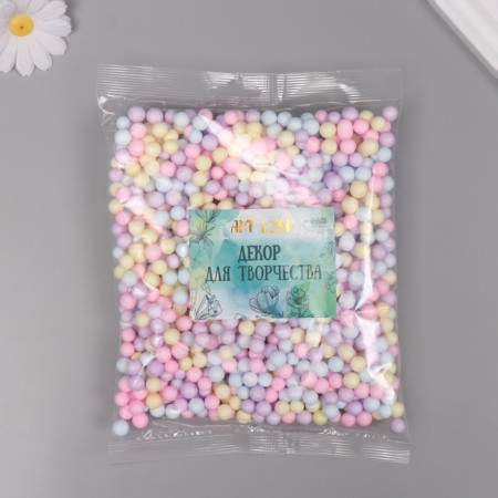 Decor for creativity Foam "Assorted balls" pastel set 10 grams-2
