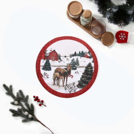 Napkin on the table "Cozy Christmas" 30x30cm, 100% p/e, oxford 420 g/m2