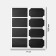 Cretaceous price tags "rectangle" self -adhesive, black color, set 5 sheets 5 × 3.5 cm