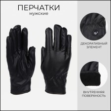 Gloves male, dimensionless, with insulation, black color