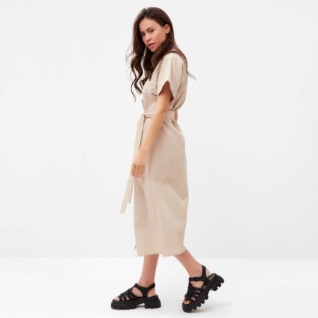 Women's dress on buttons MIST Summer Time, Beige, R.50-2