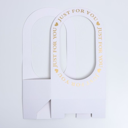 Box-Obel for flowers "for you" 22 × 12 × 38 cm, white-3