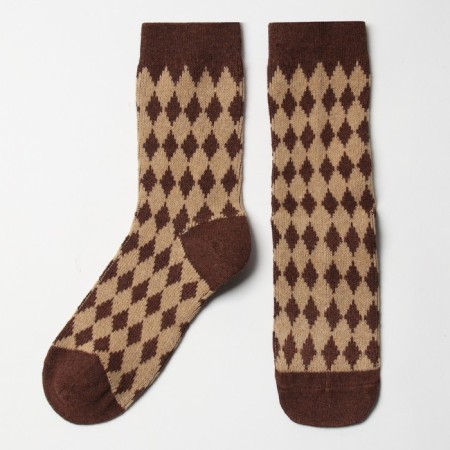 Women's socks insulated minku "rhombuses", rr 36-39 cm