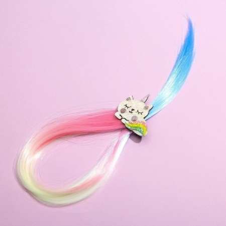 Hair clips, colored strand "You are a miracle!"-2