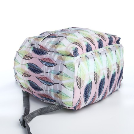 Backpack from textiles on the lace, Erich Krause 1 Pocket, Gray Color/Multi -colored-4