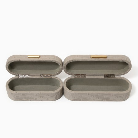 The casket for jewelry "weaving" eco -leather, set 2 pcs.-6