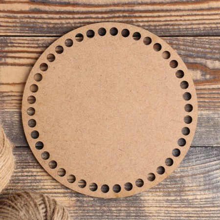 Clothing "Circle", bottom of the HDF brown smooth, 15 cm, d = 7mm
