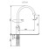 Kitchen mixer Ulgran U011-341, two-wound, ultra-white color
