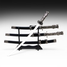 Suv. Product Katana 3V1 on a stand, scabbard to leatherette, Dragon head Black 45/52/61cm