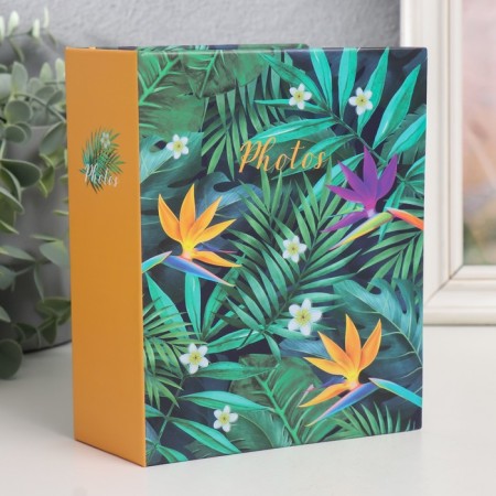 Photo album in 100 photos 10x15 cm, plastic. Belle Fleur sheets Paradise Flower