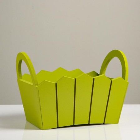 Kashpo wooden 25 × 16 × 17 cm "Maria", side pens, MDF, pistachio-1