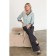 Female jacket, size 46, green color
