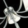 Suspended EVOLUCE lamp. Sle111303-07. Monza. 7x40 watts, E14, 82x82x24.5 cm, chromium color