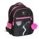 School backpack, 40 x 33 x 19 cm, ergonomic back, stavia "cat", black/pink