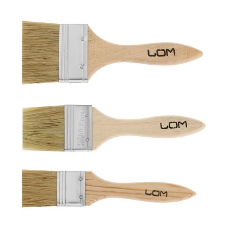 Set of brushes scrap, natural bristles, wooden handle, 1.5-2.5 ", 38, 50, 63 mm-1