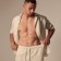 Male home -made costume (short sleeve and pants shirt) SL Home p. M, milk