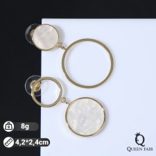 Earrings with mother -of -pearl 