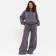Women's costume (sweatshirt/trousers) is launched, dark gray color, rr s (42-44)