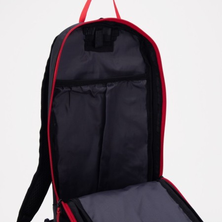 Tourist backpack with extension, 7 liters, external pocket, black/red color-3