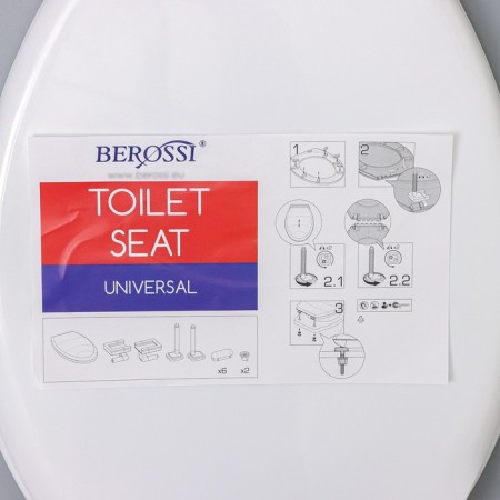 A toilet seat with a lid, snow-white color-6