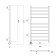 Domoterm electric heated towel rail "Medea" P10, 500x1000 mm, left, chrome